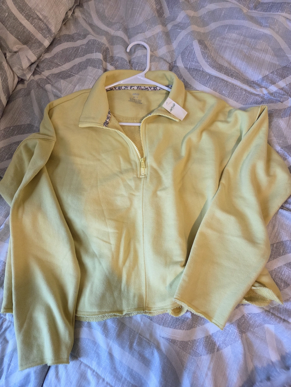aerie Lemon Half-Zip Crewneck Pullover
